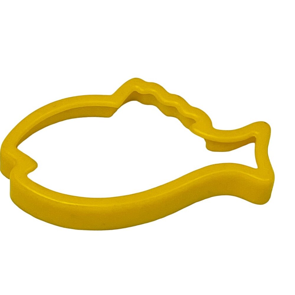 Yellow Fish-Shaped Plastic Cookie Cutter For Baking & Crafting Vintage